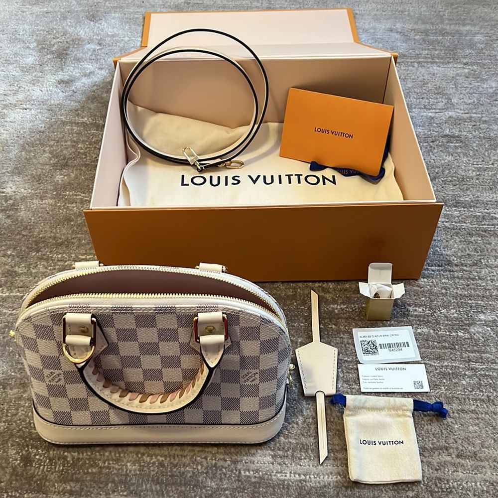 Louis Vuitton Alma BB Damier Azur N45294 Made in France